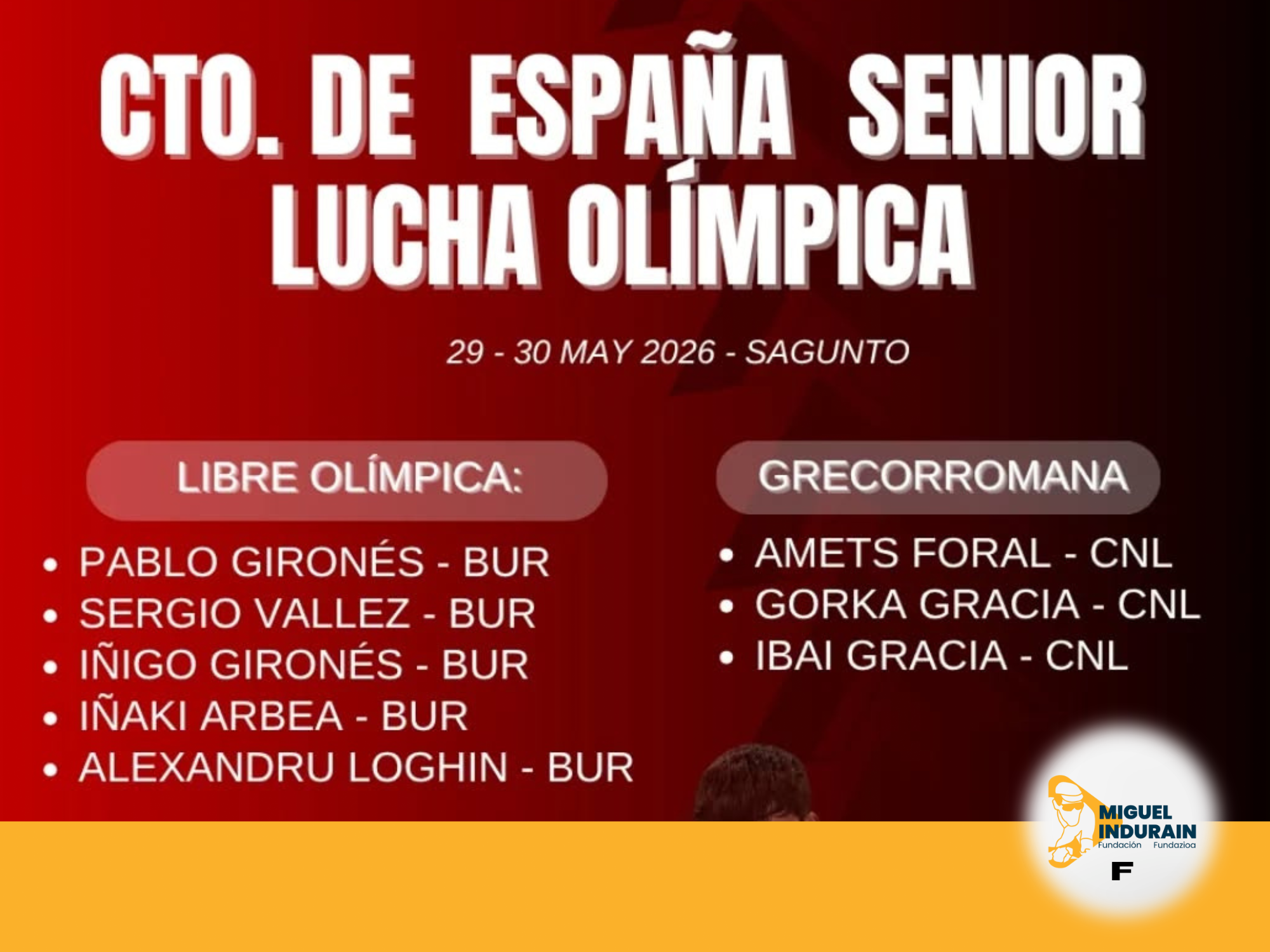 Campeonato de España Senior de Lucha Olímpica en Puerto de Sagunto este fin de semana